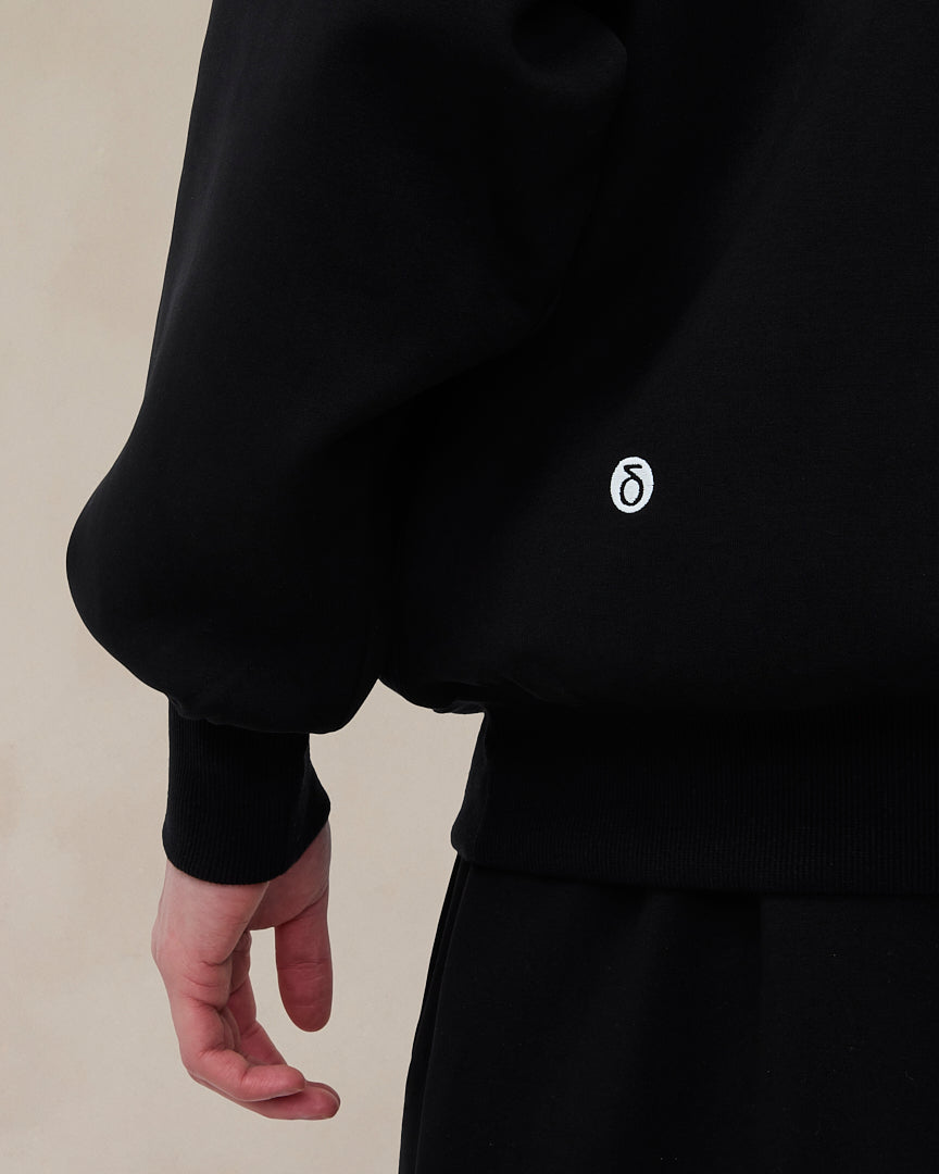 Signature Oversized Hoodie Midnight Black