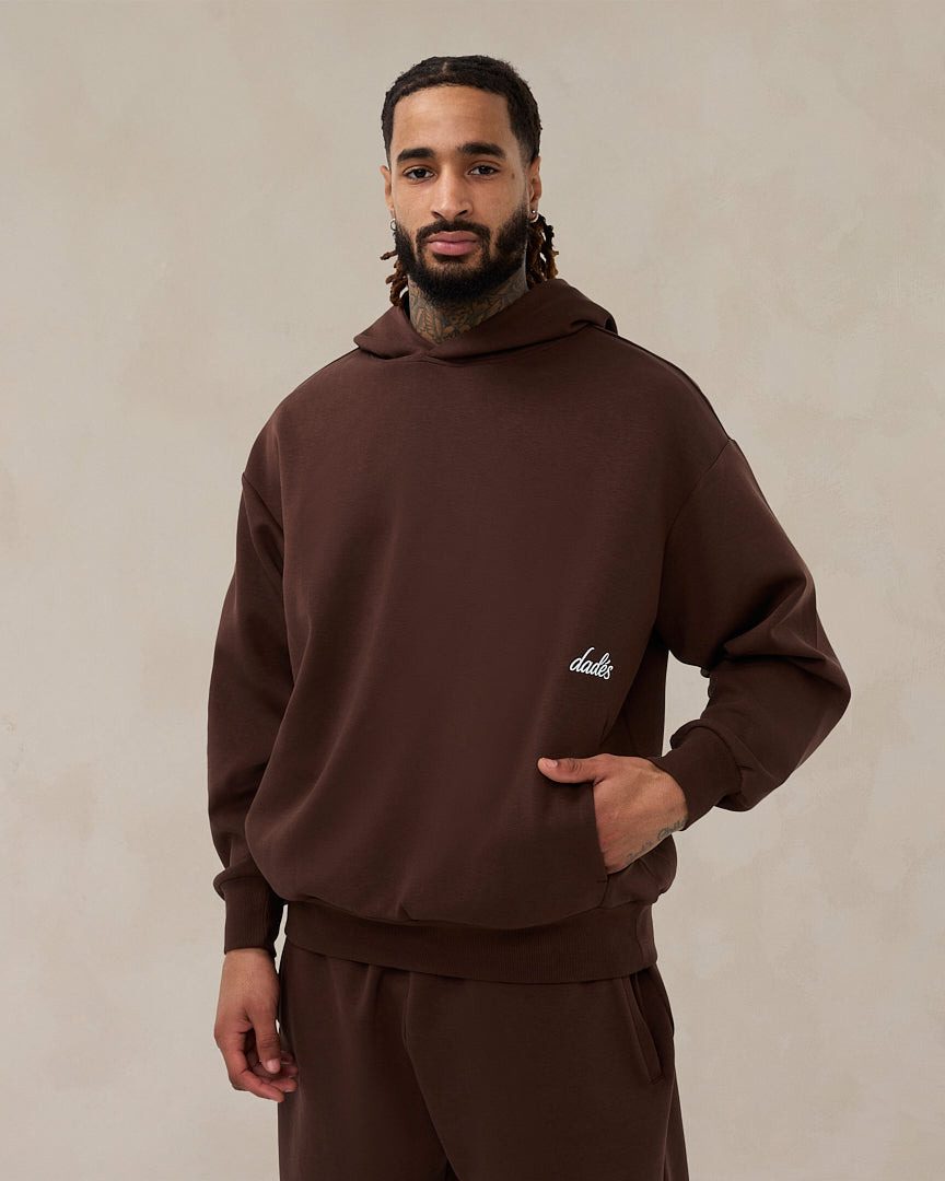 Signature Oversized Hoodie Cocoa Brown