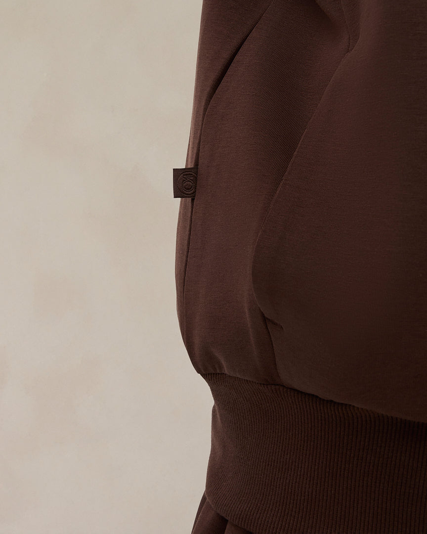 Signature Oversized Hoodie Cocoa Brown