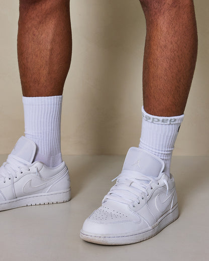 Depth Socks White