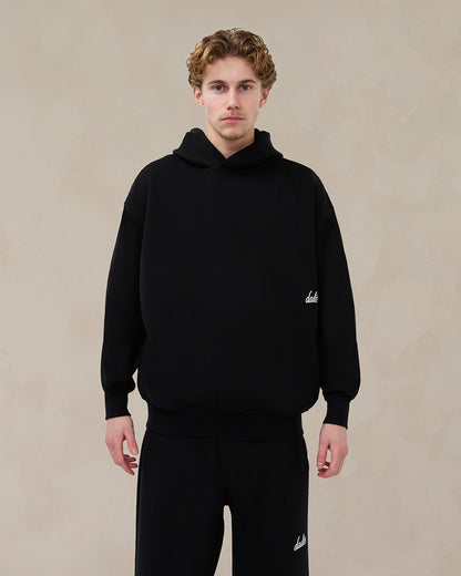 Signature Oversized Hoodie Midnight Black