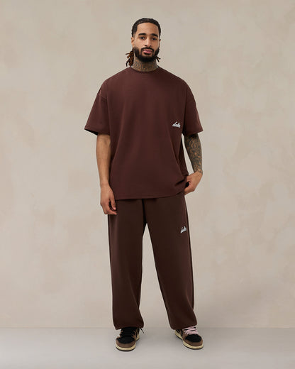Signature Oversized Jogger Cacoa Brown